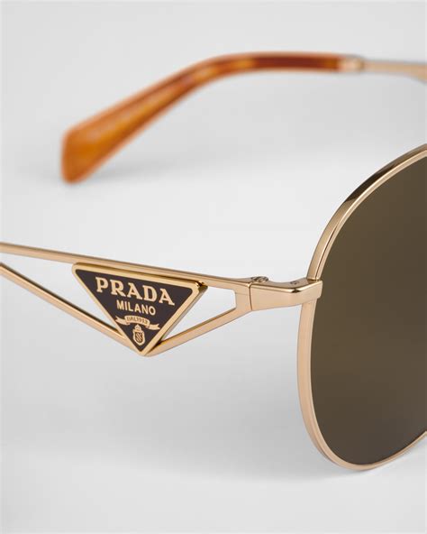 occhiali prada spr 03p 51 22 nai-oa 71452n|Loden Lenses Sunglasses With Triangle Logo .